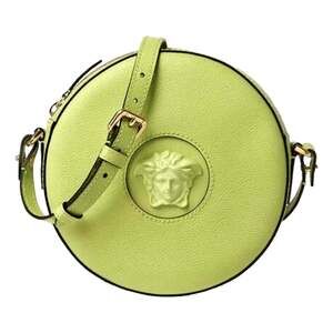 Versace La Medusa Lime Green Disco Round Crossbody
